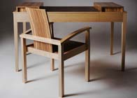 bespoke Desk and Chair in maple and olive