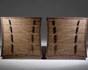 Bespoke Chests of drawer in walnut and burr