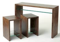 Console Table in indian laurel