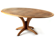 Oval Dining Table in burr oak