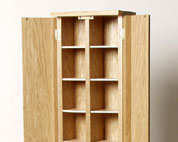 Bespoke CD or DVD cabinet in solid wood