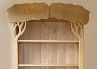 Bookcase in solid oak 'Tree'